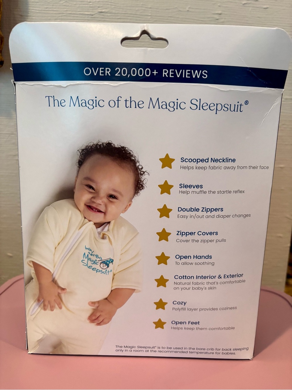 HALO Baby Merlin's Magic Sleepsuit Swaddle Transition - Yellow (Small; 3-6 mos) - Picture 3 of 6